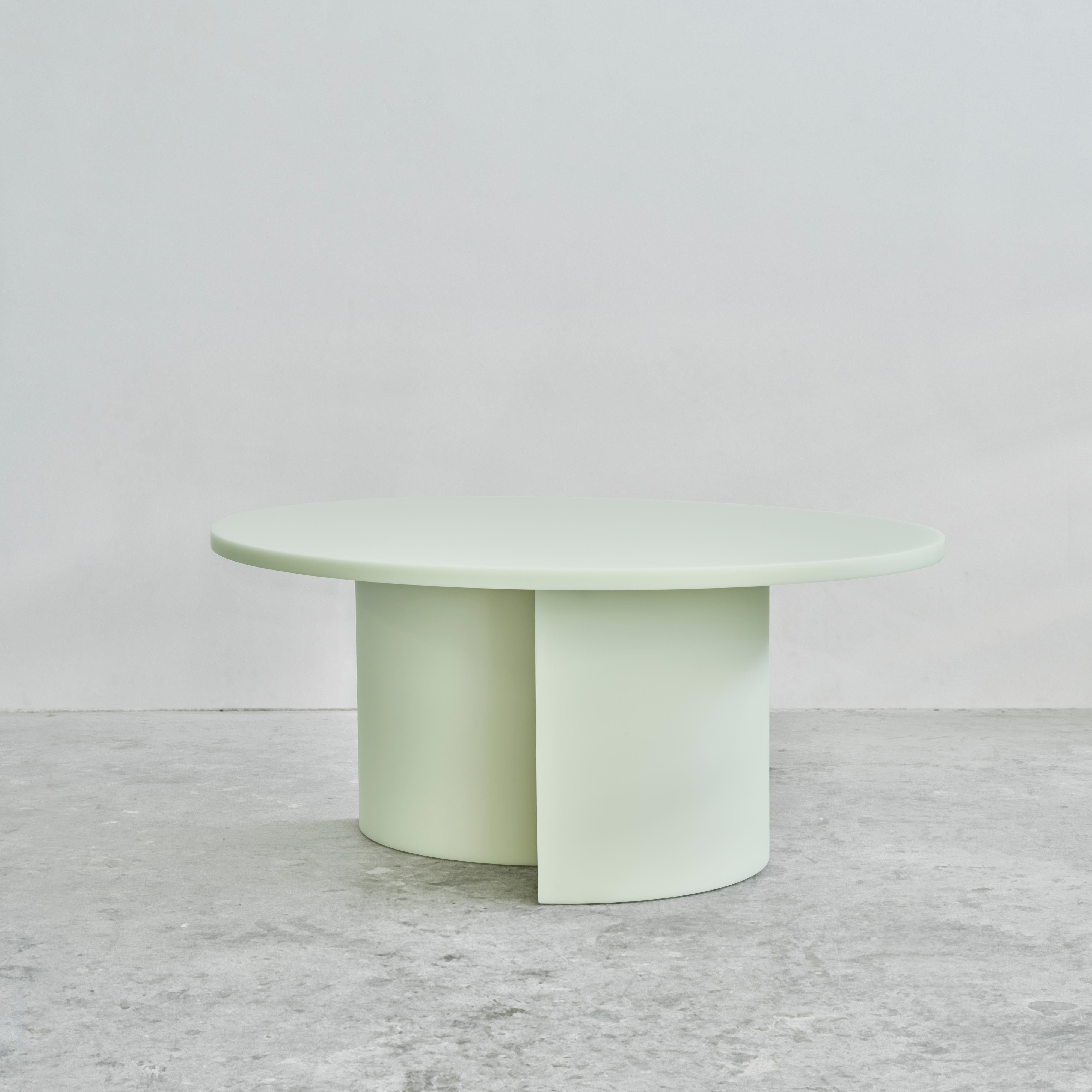 Modern Contemporary Round Dining Table by Sabine Marcelis, Green, SOAP Series Resin For Sale