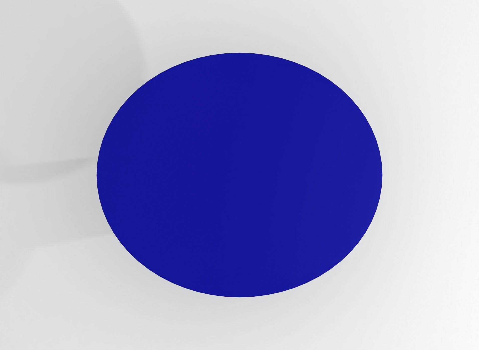 Zeitgenössischer runder Esstisch aus blau pulverbeschichtetem Stahl, Barh Judd im Zustand „Neu“ im Angebot in Antwerp, Antwerp