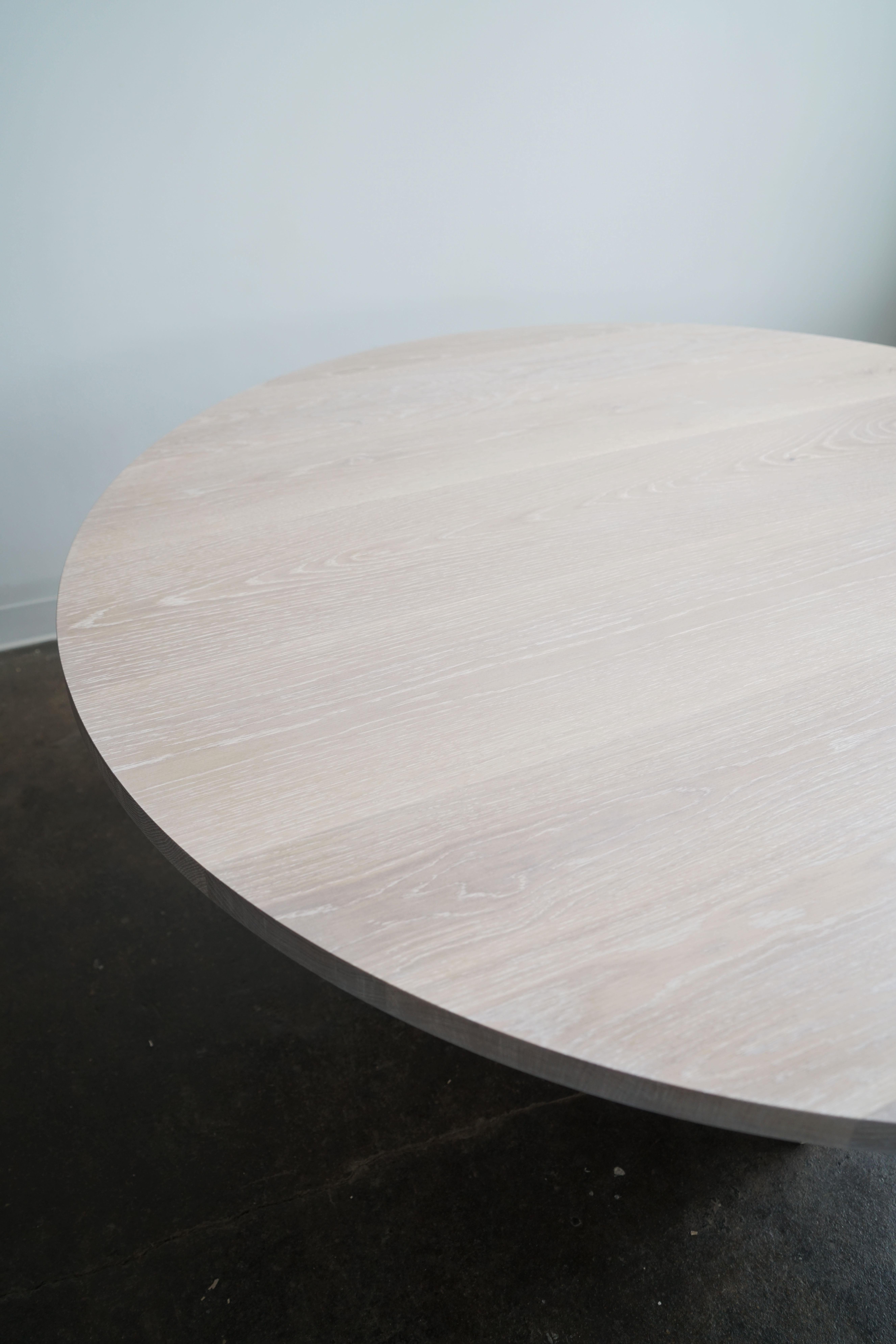 round white oak table