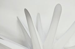 Contemporary Round Dining Table 'Steel in Rotation No. 1' by Zieta, White Matt