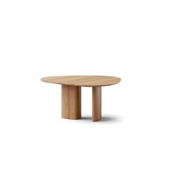 Contemporary Round Dining Table 'Tangent' by Anne Boysen x DK3, Lacquered Oak
