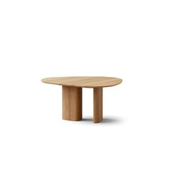 Contemporary Round Dining Table 'Tangent' by Anne Boysen x DK3, Oil, Oak