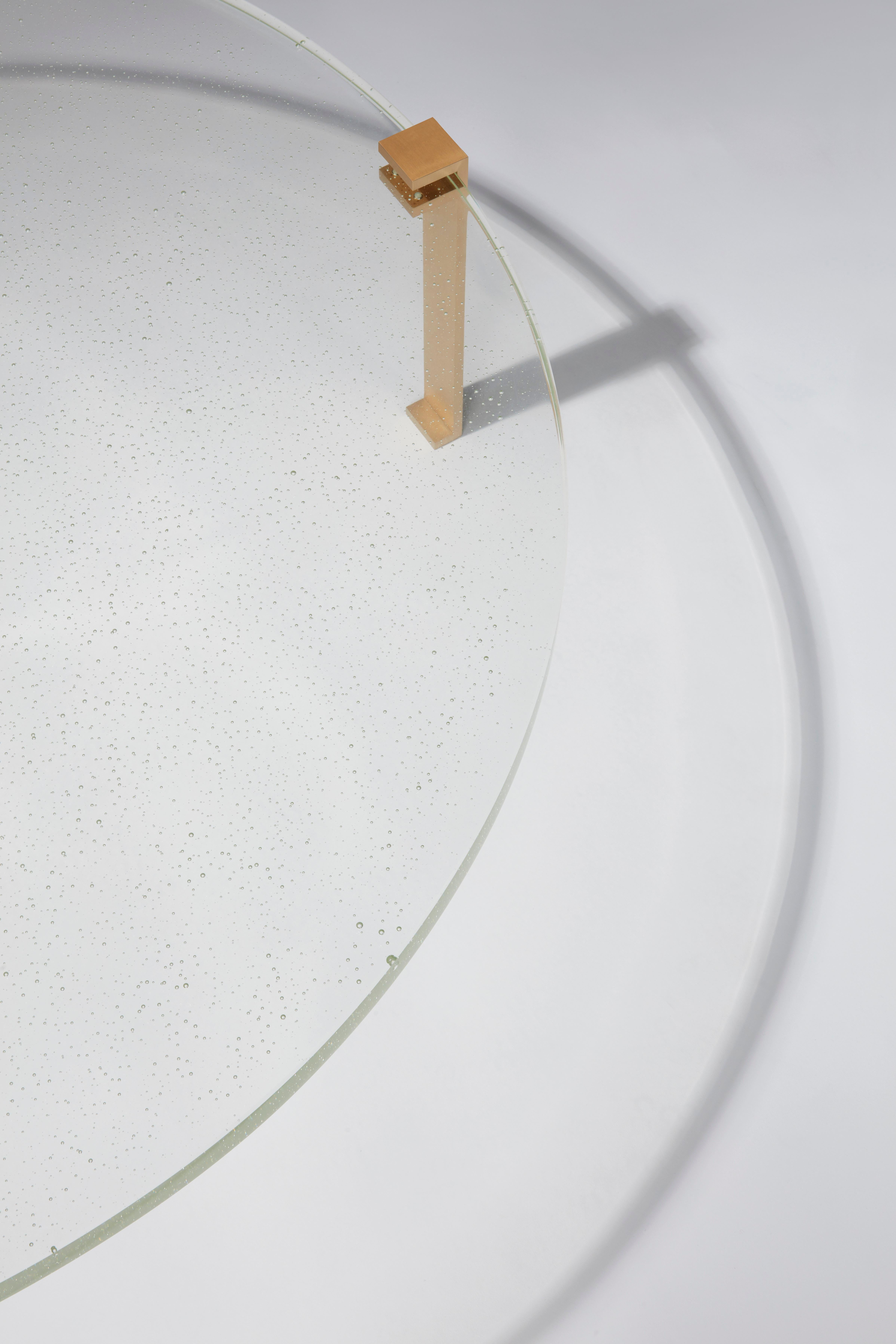 Contemporary Round Glass Coffee Table by Hervé Langlais and Perrin & Perrin In New Condition For Sale In Paris, FR