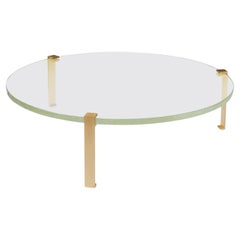 Contemporary Round Glass Coffee Table by Hervé Langlais and Perrin & Perrin
