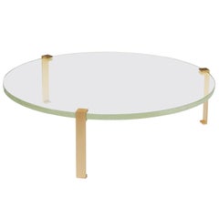 Contemporary Round Glass Coffee Table by Hervé Langlais and Perrin & Perrin