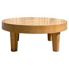 Contemporary Round Limed Oak Coffee Table