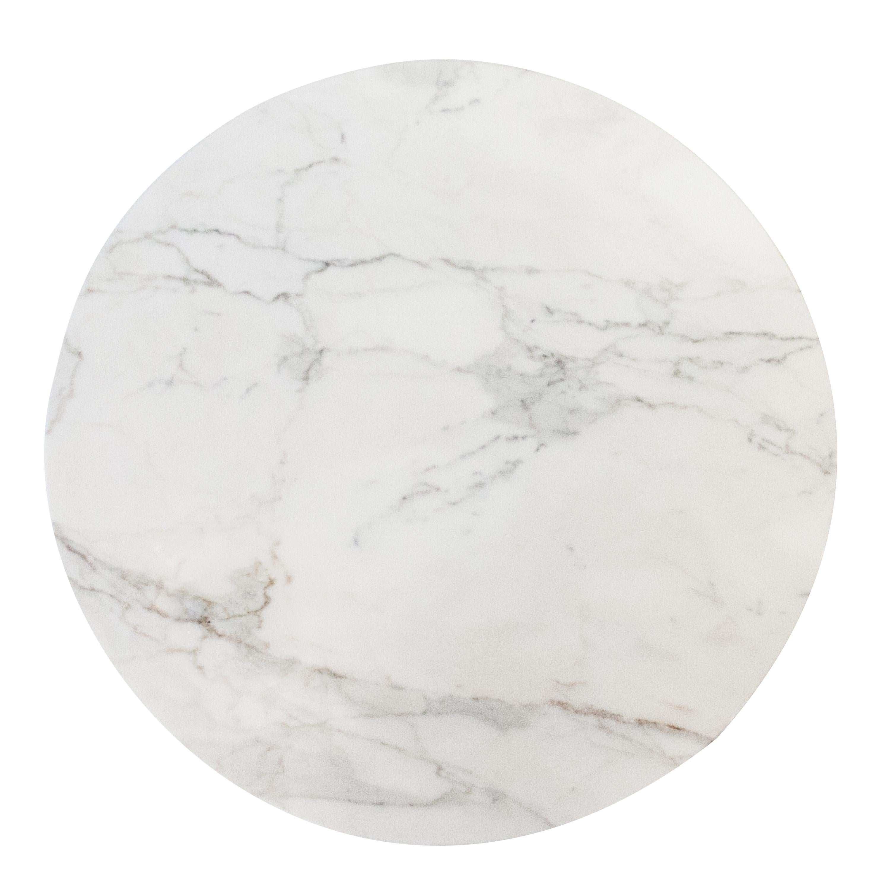 Moderne Table basse ronde contemporaine en marbre conçue par IKB191, Espagne, 2022 en vente