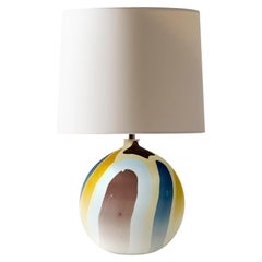 Contemporary Round Marbled Table Lamp in Falkland by Elyse Graham
