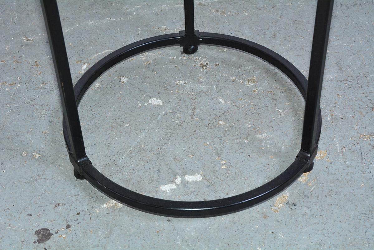 Iron Contemporary Round Metal Side Table