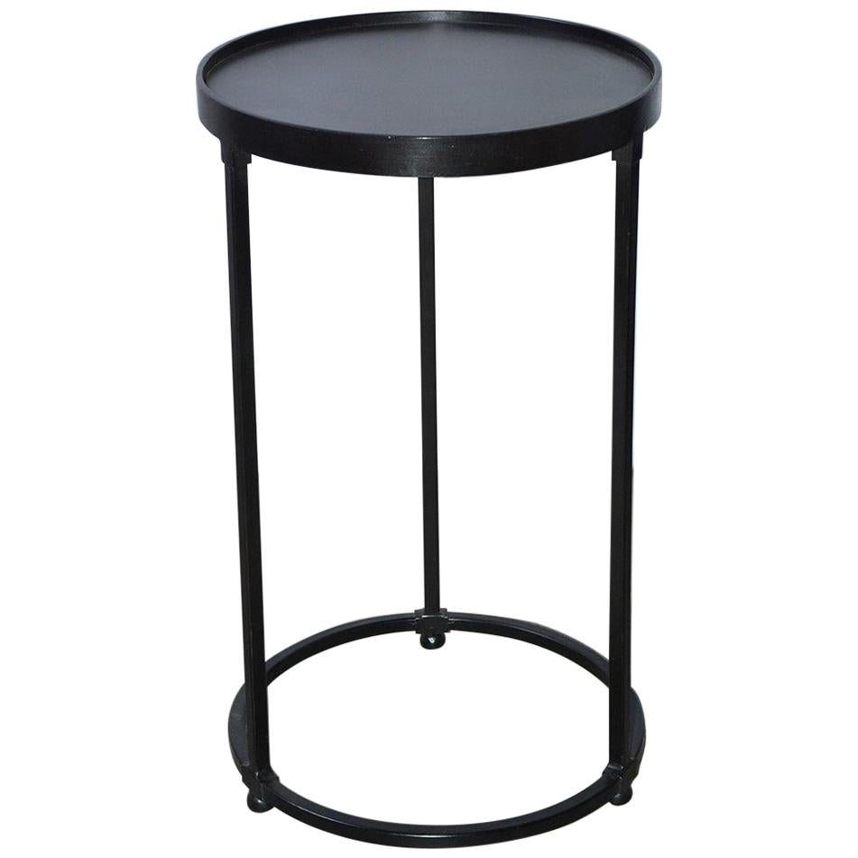 Contemporary Round Metal Side Table