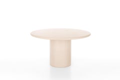 Contemporary Round Natural Plaster "Column" Table 100cm by Isabelle Beaumont