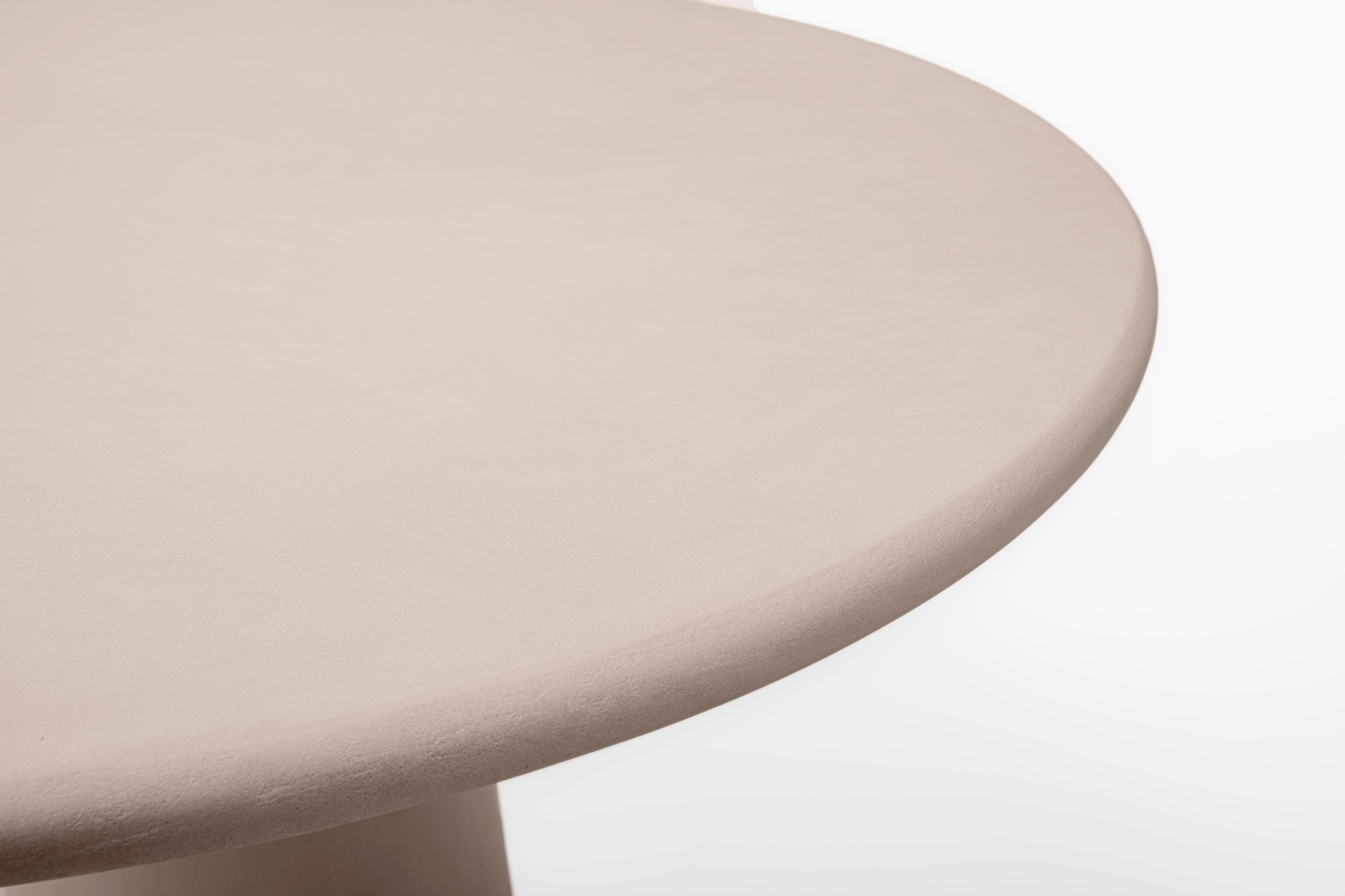 Minimalist Contemporary Round Natural Plaster 