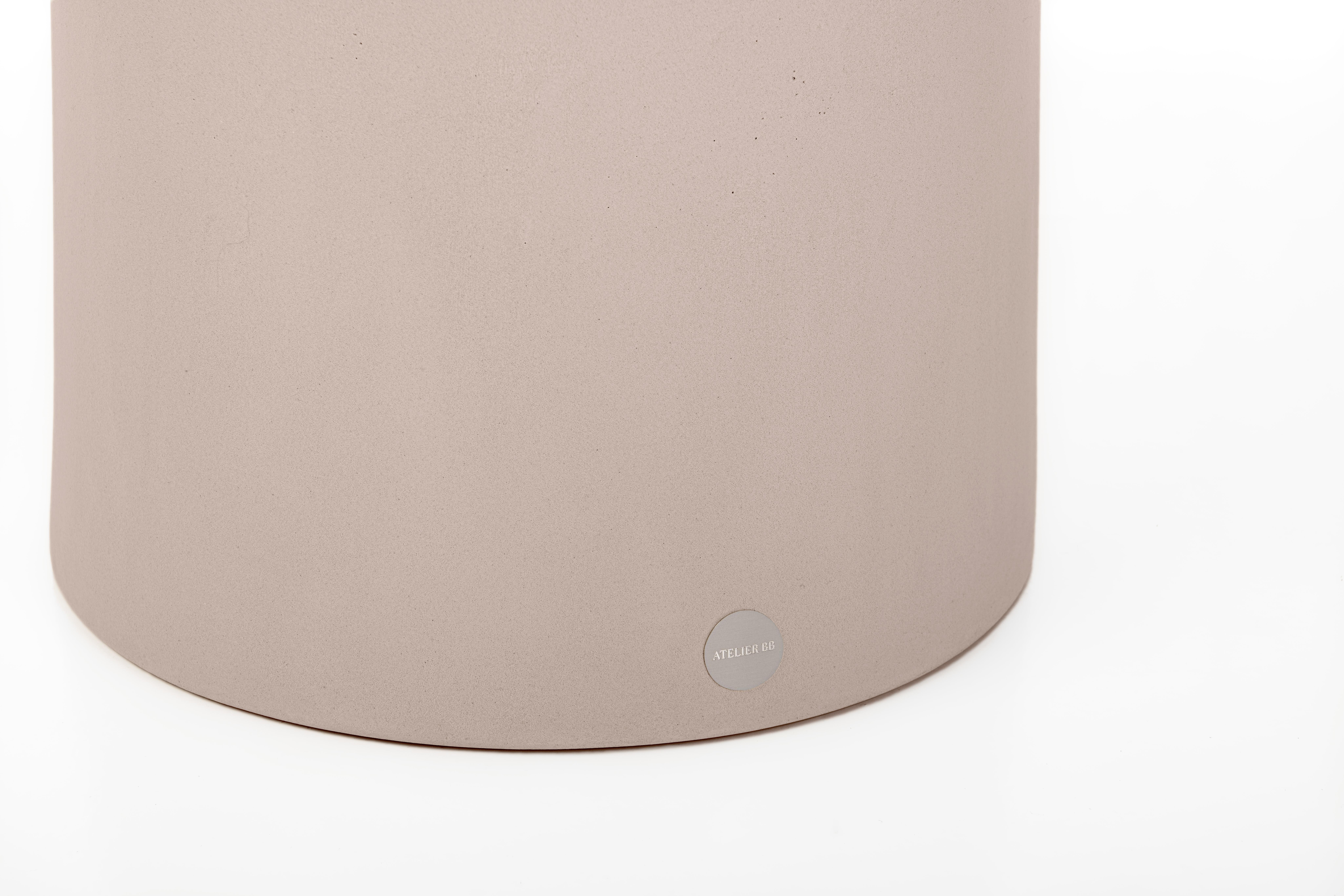 Hand-Crafted Contemporary Round Natural Plaster 