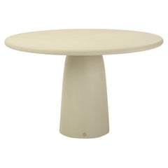 Contemporary Round Natural Plaster "Menhir" Table 160cm by Isabelle Beaumont