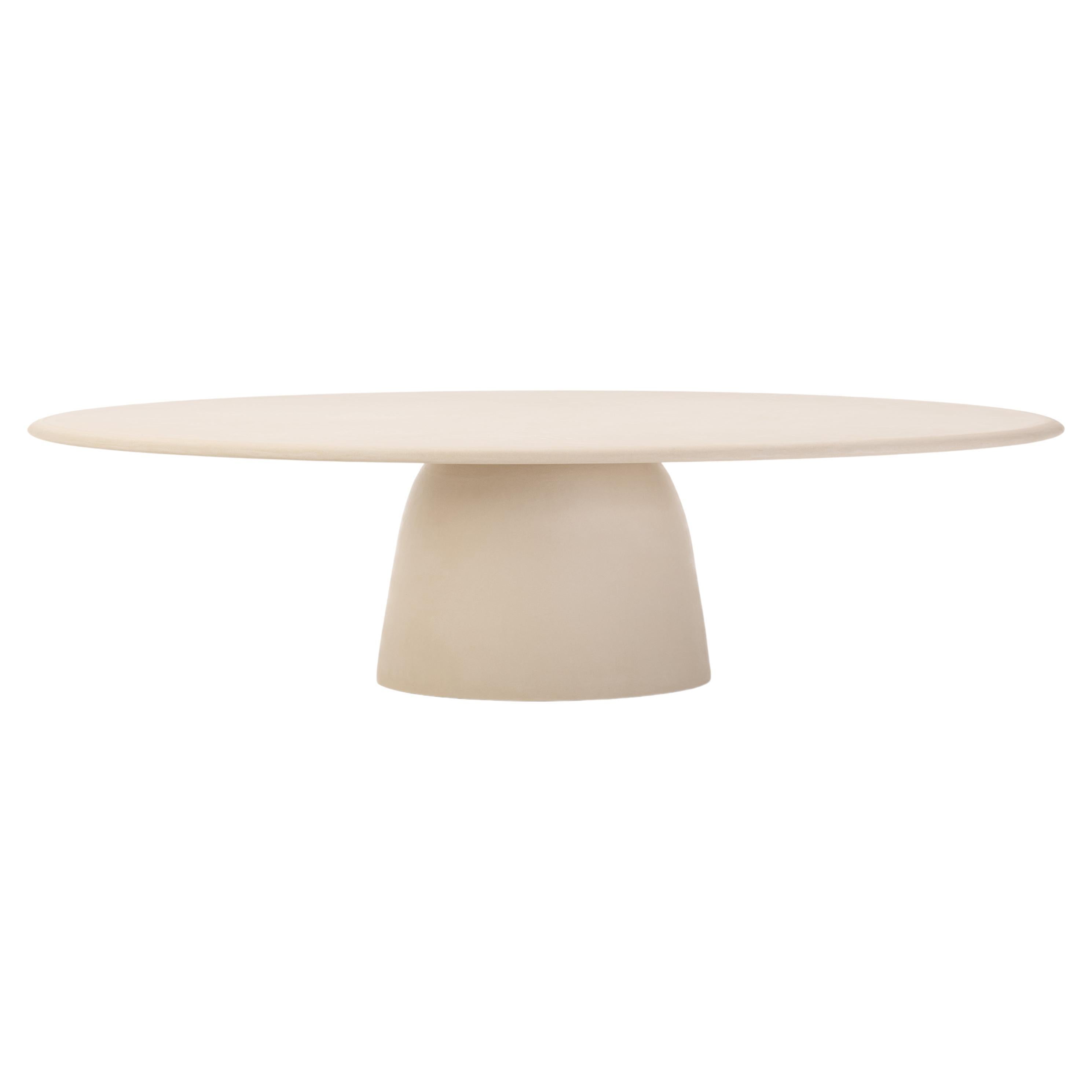 Minimalist Contemporary Round Natural Plaster 