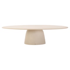 Contemporary Round Natural Plaster "Menhir" Table 250cm by Isabelle Beaumont