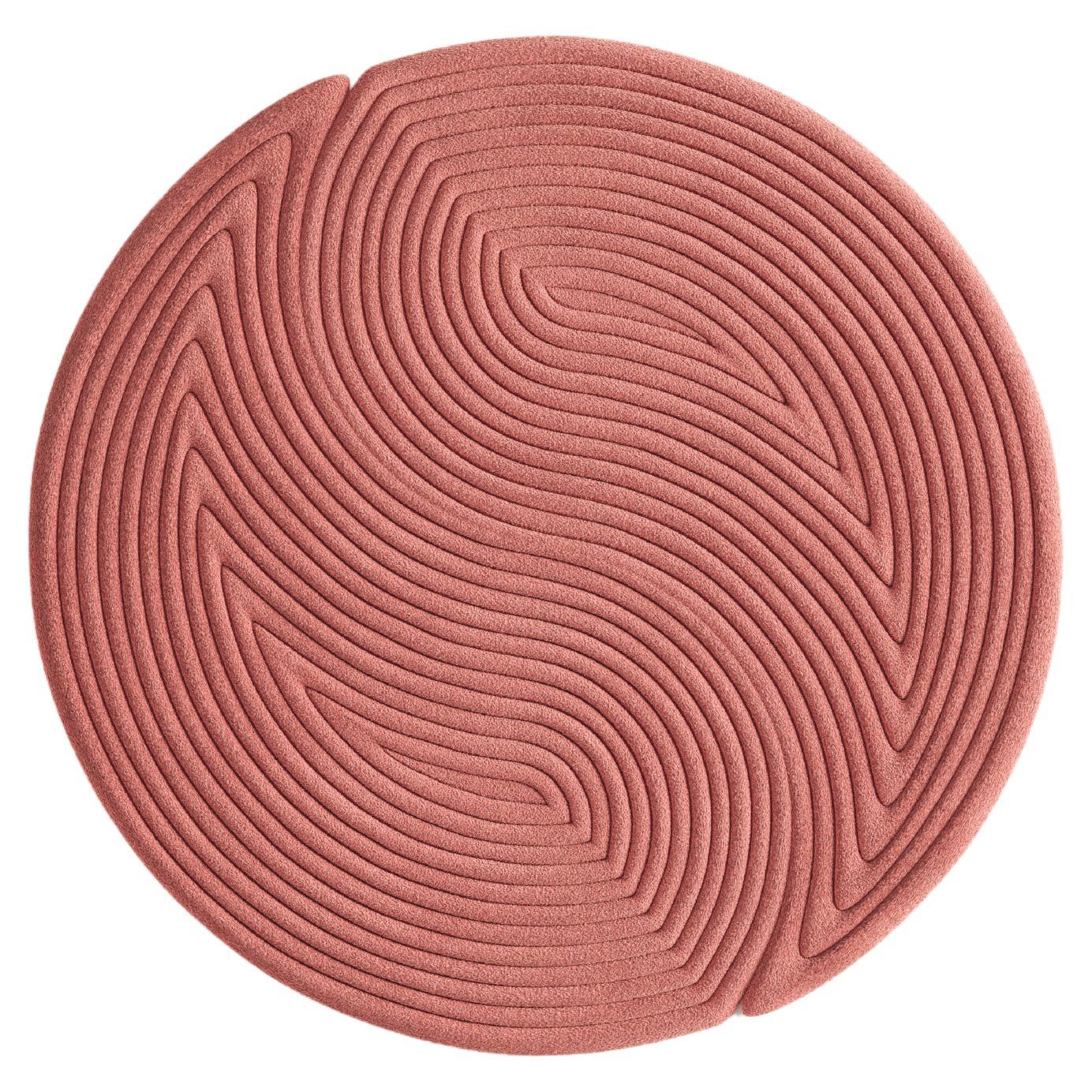 Contemporary Round Niwa Peach Pink For Sale