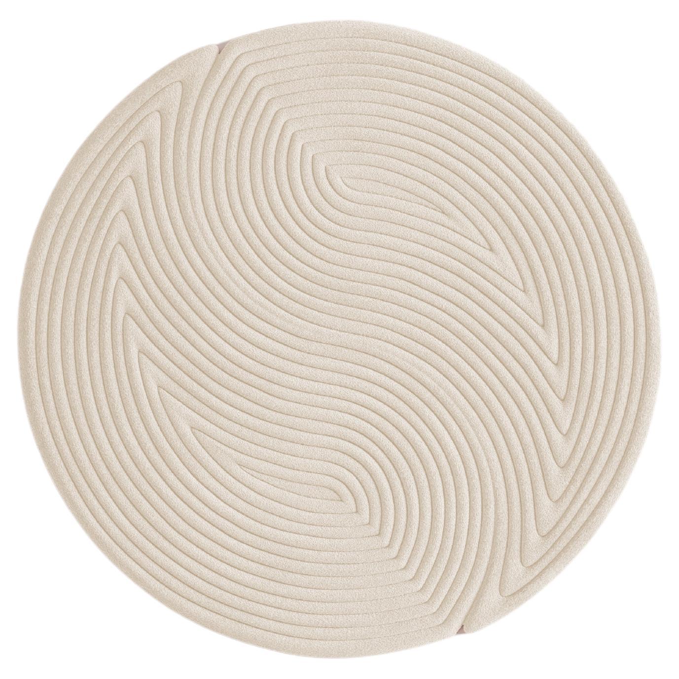 Contemporary Round Niwa White Ivory For Sale