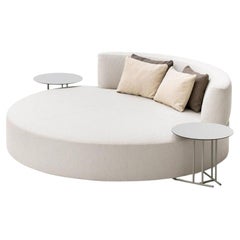 Contemporary Round Outdoor Daybed with Cushions
