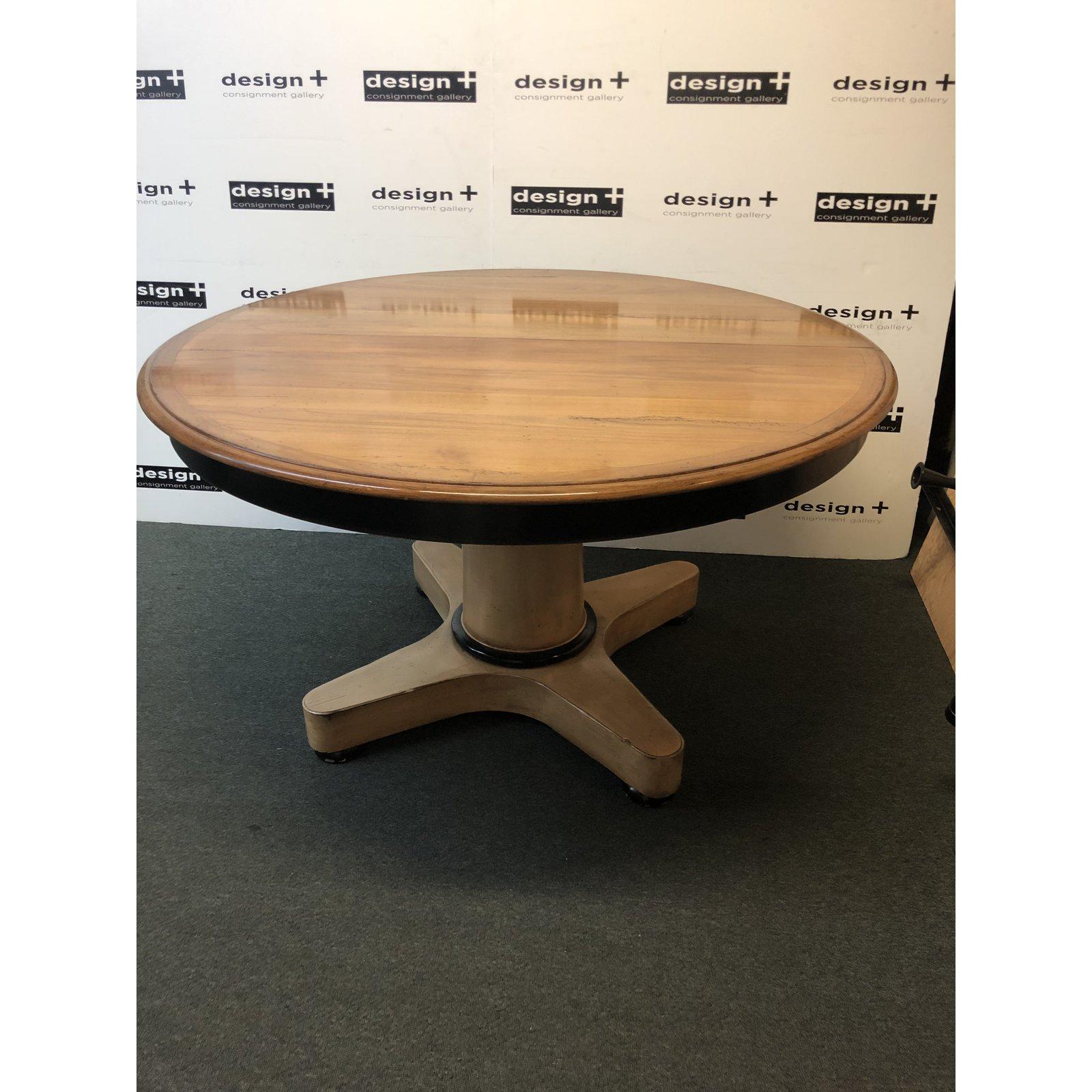 Contemporary Round Pedestal Dining Table For Sale 1