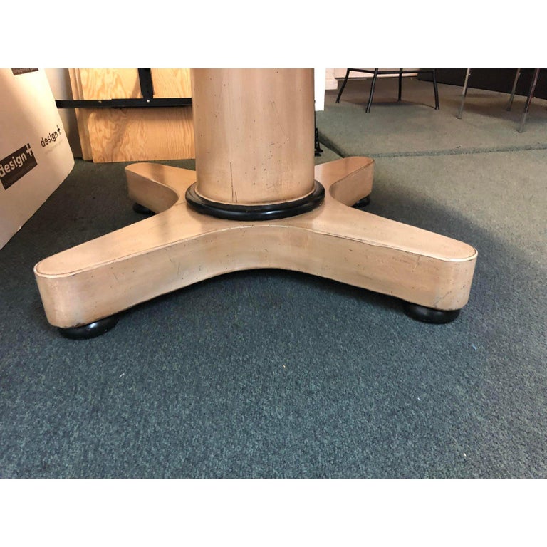 Contemporary Round Pedestal Dining Table For Sale at 1stDibs