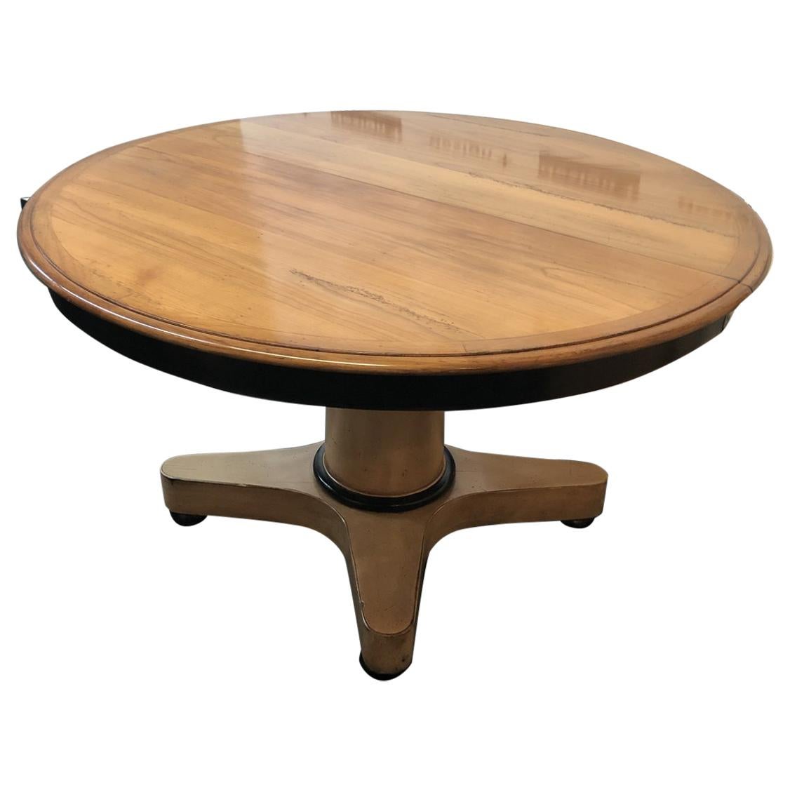 Contemporary Round Pedestal Dining Table For Sale