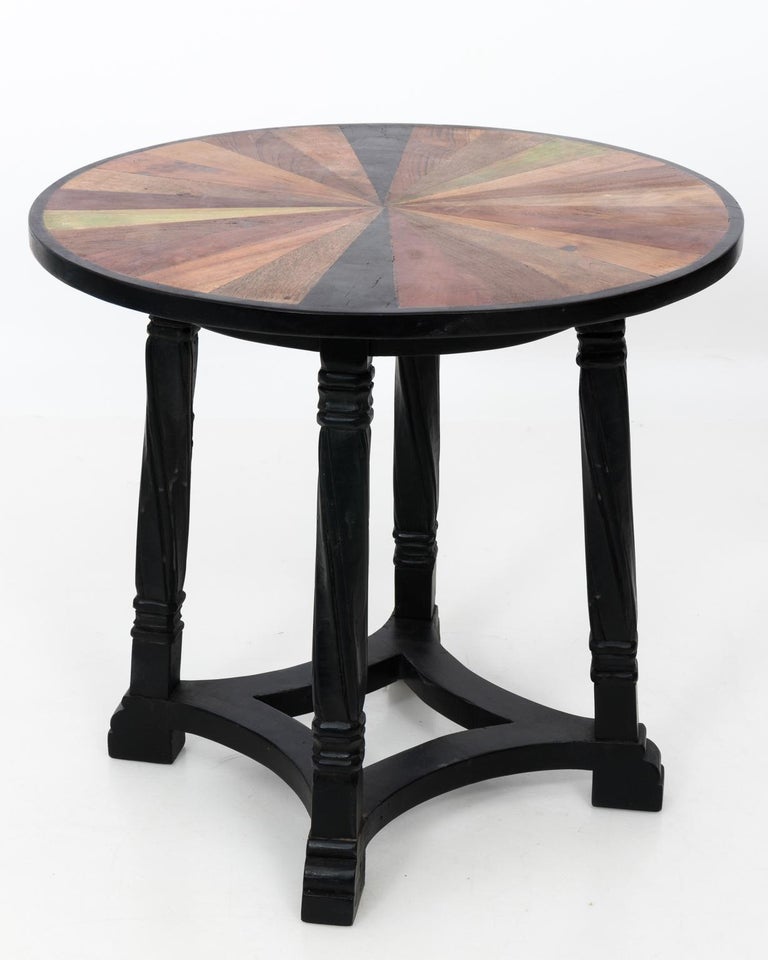 Contemporary Round Pinwheel End Tables at 1stDibs