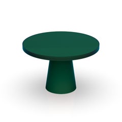 Contemporary Round Resin Dining Table with Round Tapered Pedestal by Facture