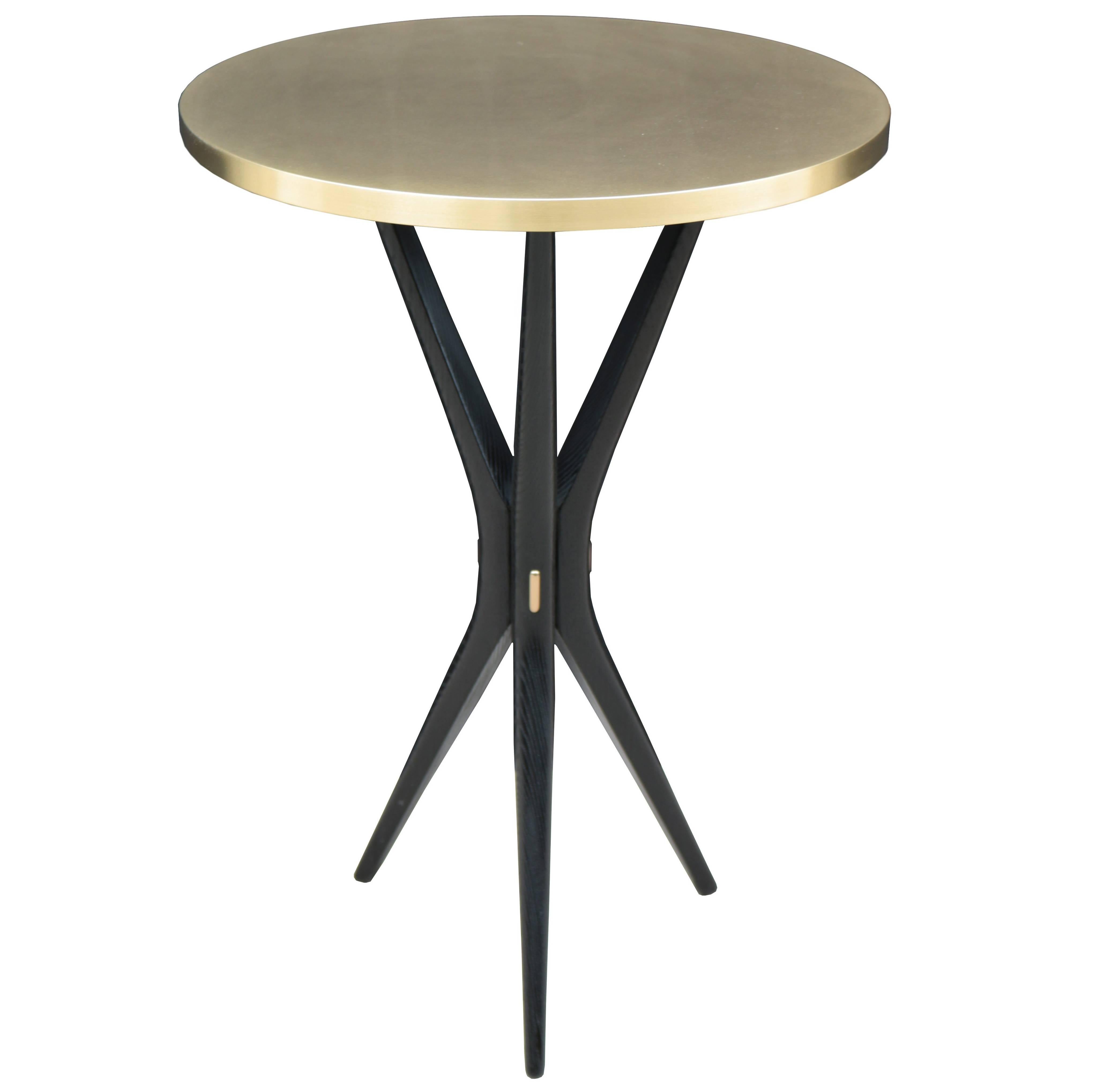 Contemporary Round Side Table with Tripod Base