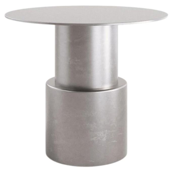 Contemporary Round Stainless Steel Maresa Side Table by Pietro Franceschini