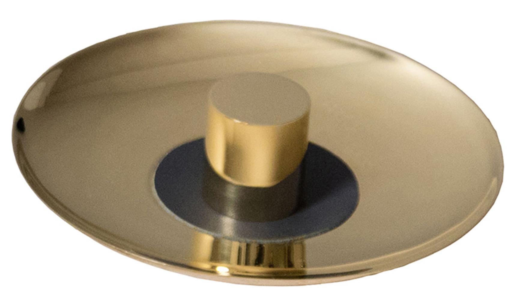 Contemporary Round Swedish Brass Modern Minimalist Artisan Catch-All In New Condition For Sale In New York, NY