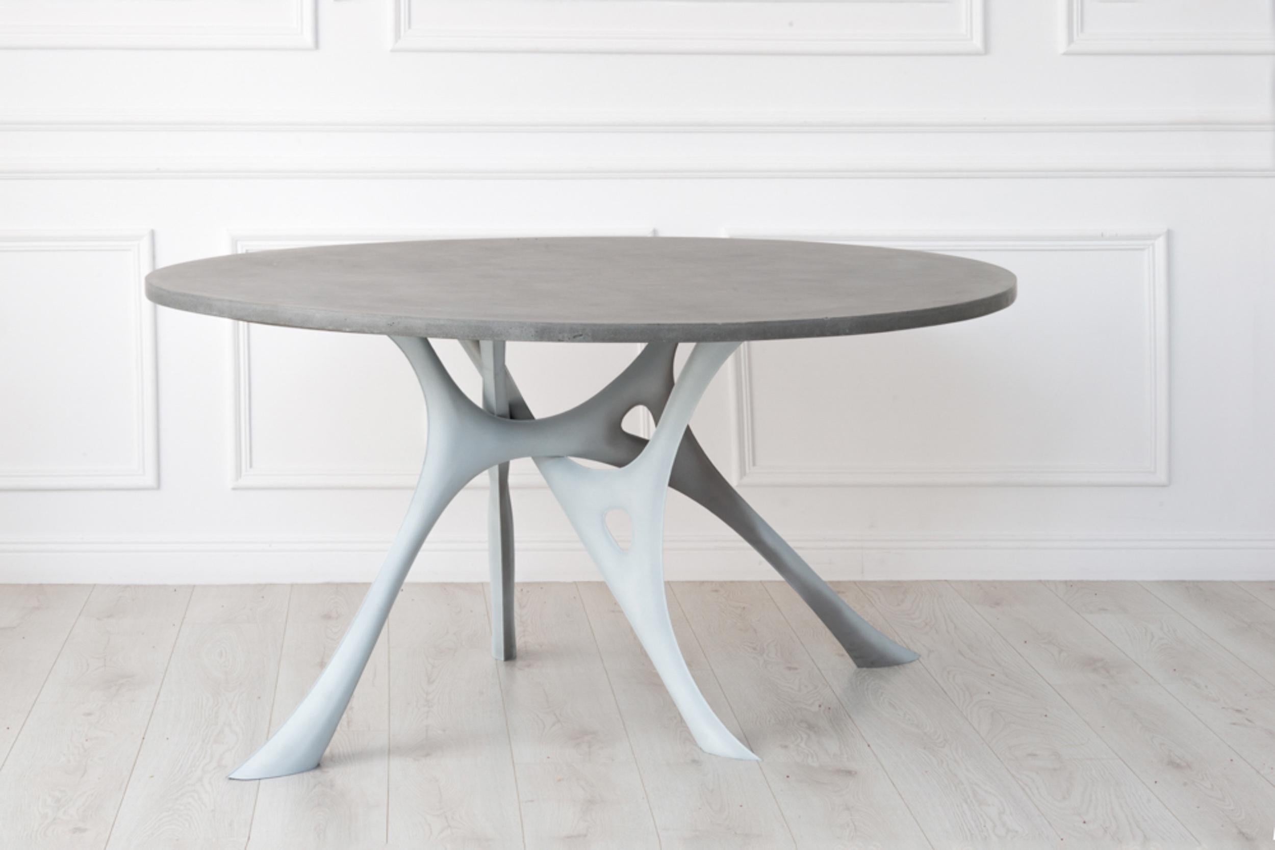 Contemporary Round Table 'Morph' by Zieta, Steel & Concrete For Sale 1