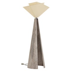 Contemporary Rounded Floor Lamp in Grey Patina by Rejo Studio
