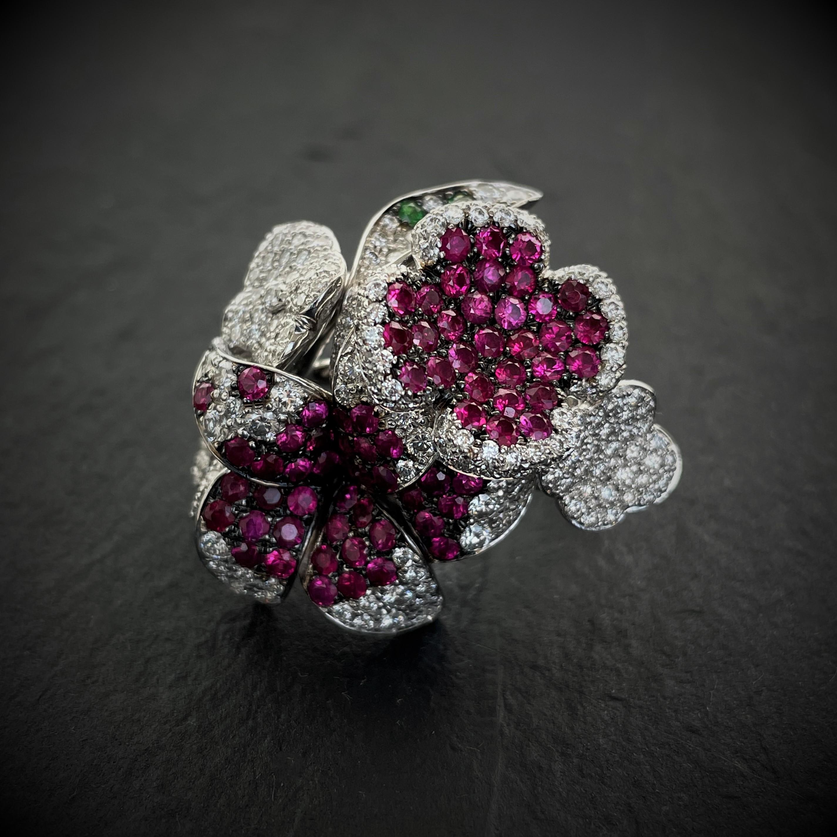 Contemporary Rosior one-off Ruby and Diamond 