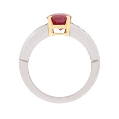 Contemporary Ruby and Diamond Ring