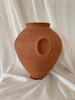 Contemporary Ruby Bell Ceramics Terracotta Altar Vase