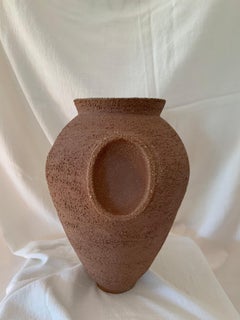 Contemporary Ruby Bell Ceramics Toasted Almond Altar Vase