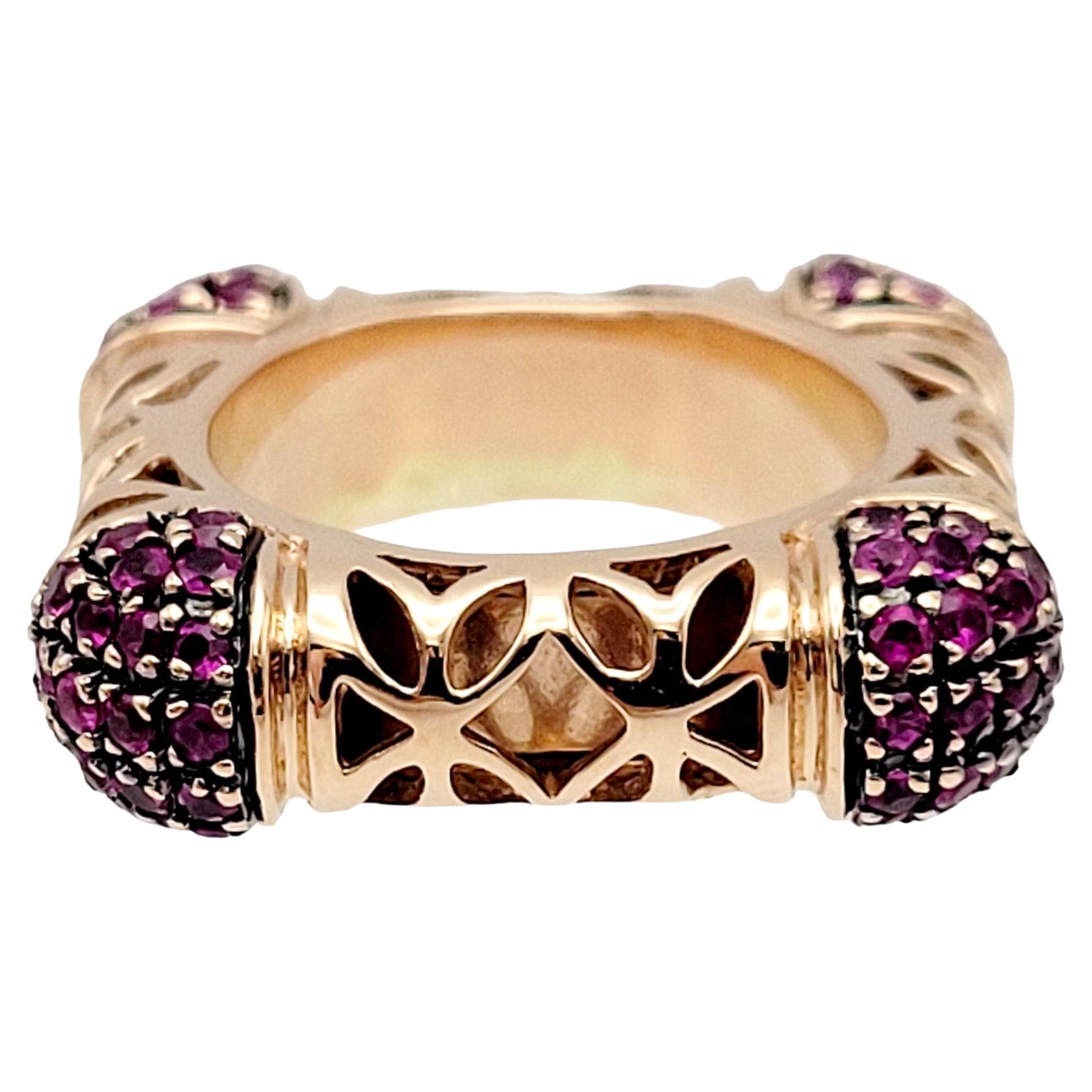 Ring size: 5

This unique contemporary ring with its intricate detailing is a true work of art. The warm tones, modern structured shape and incredible attention to detail make this ring one you will absolutely treasure. 

This sleek and