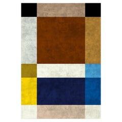 Contemporary Rug Hand Tufted Knotted Himalayan Wool Color Carpet