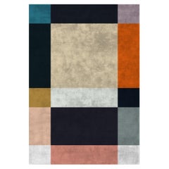 Contemporary Rug Hand Tufted Knotted Himalayan Wool Color Carpet