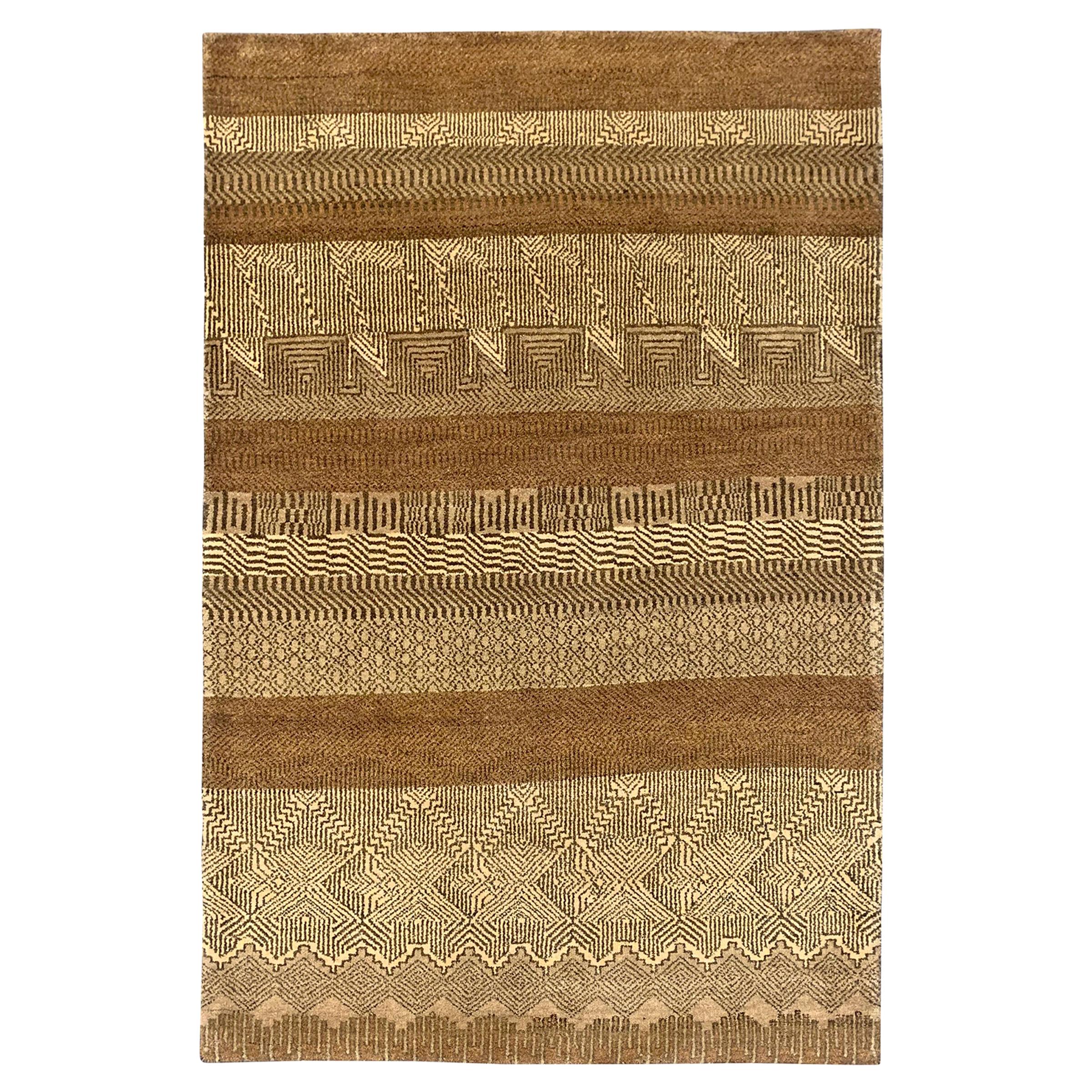 Contemporary Rug with a Tribal Pattern