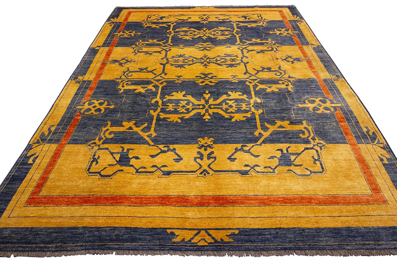 Pakistani Contemporary Rug Yadan with Abstract Design in Wool For Sale