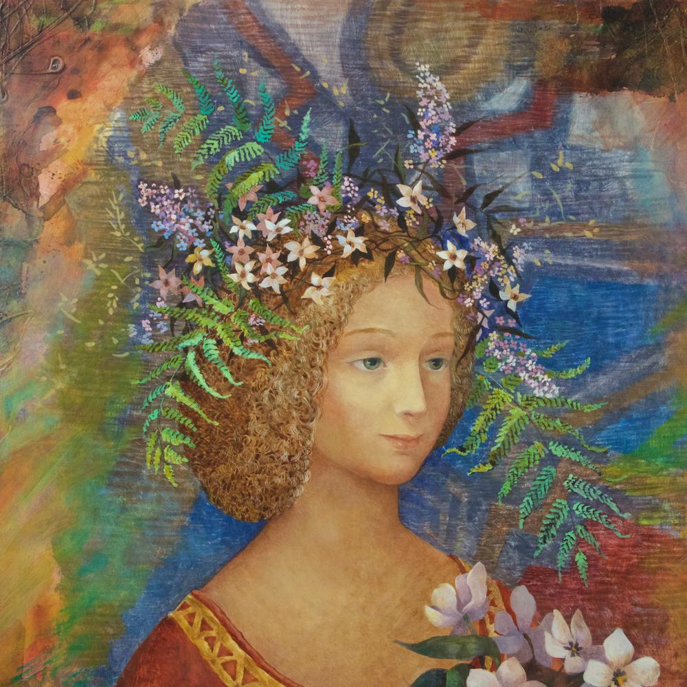 Hand-Painted Contemporary Russian Oil on Canvas Painting by Olga Oreshnikova