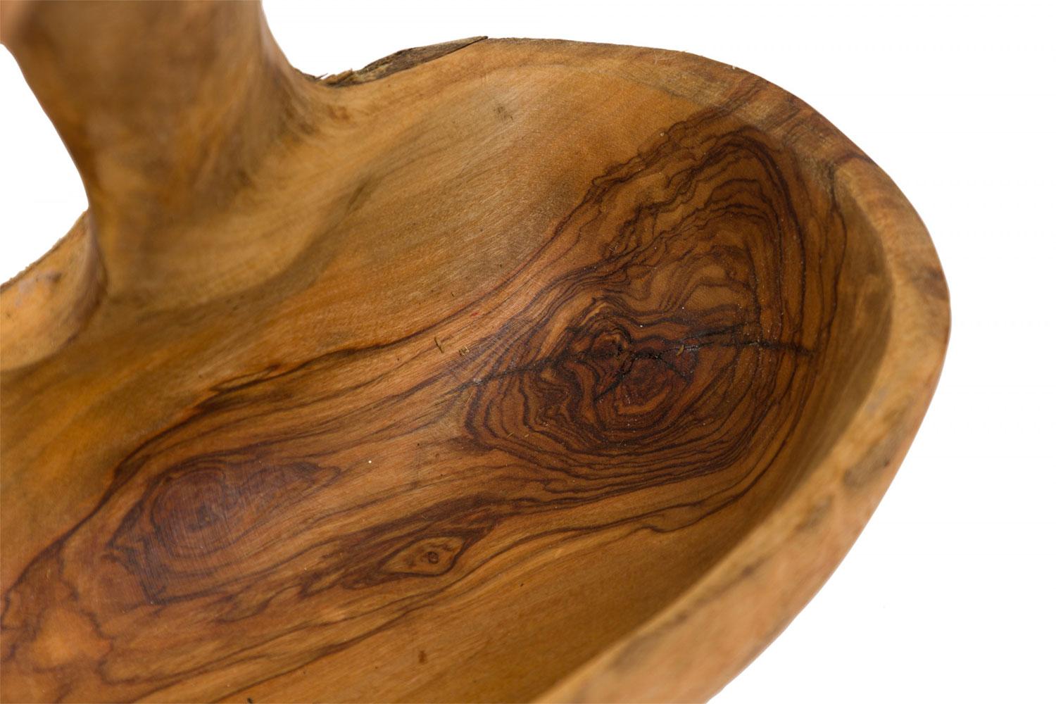 Zeitgenössisch Rustikal Modern Organisch Form Olivenholz Korb im Zustand „Gut“ im Angebot in Queens, NY