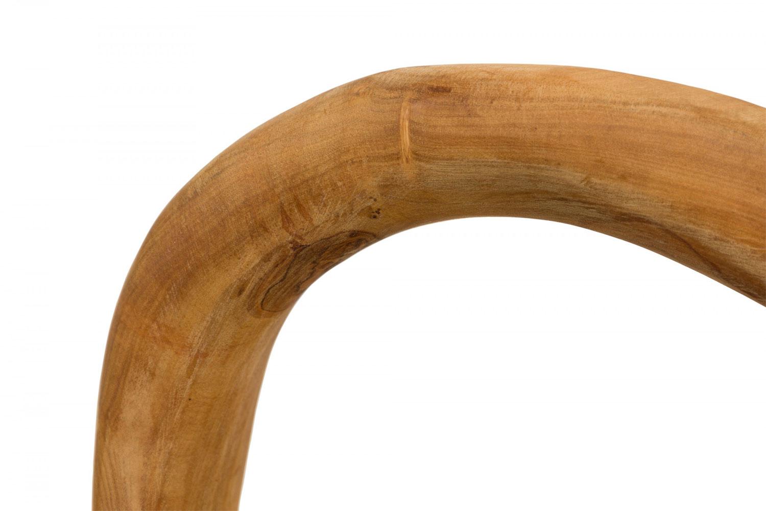 Zeitgenössisch Rustikal Modern Organische Form Holzkorb im Angebot 2