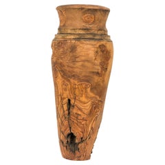 Contemporary Rustic Turned Wood Floor Vase Contemporary Rustic Turned Wood Floor Vase