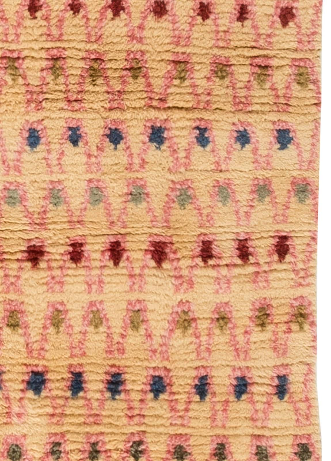 Zeitgenössischer Rya Regenbogen-Handgefertigter Wollteppich von Doris Leslie Blau im Zustand „Neu“ im Angebot in New York, NY