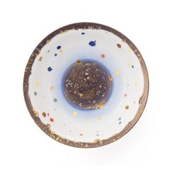 Contemporary Salad Bowl Gold Hand Painted Porcelain Tableware