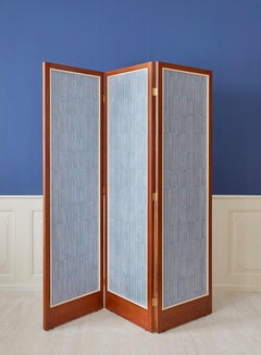 Contemporary Salem Charabi Paravent in Beech Wood with Wallpaper Panel, Denmark