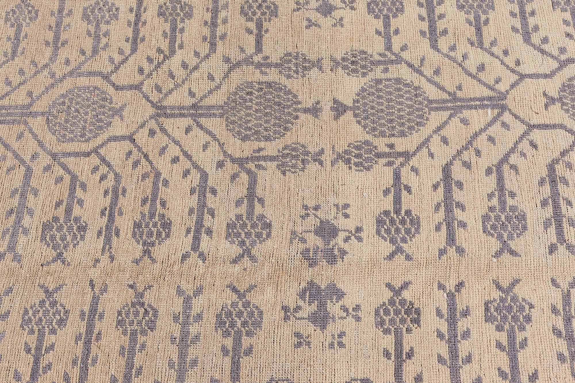 Hand-Knotted Contemporary Samarkand Rug by Doris Leslie Blau For Sale